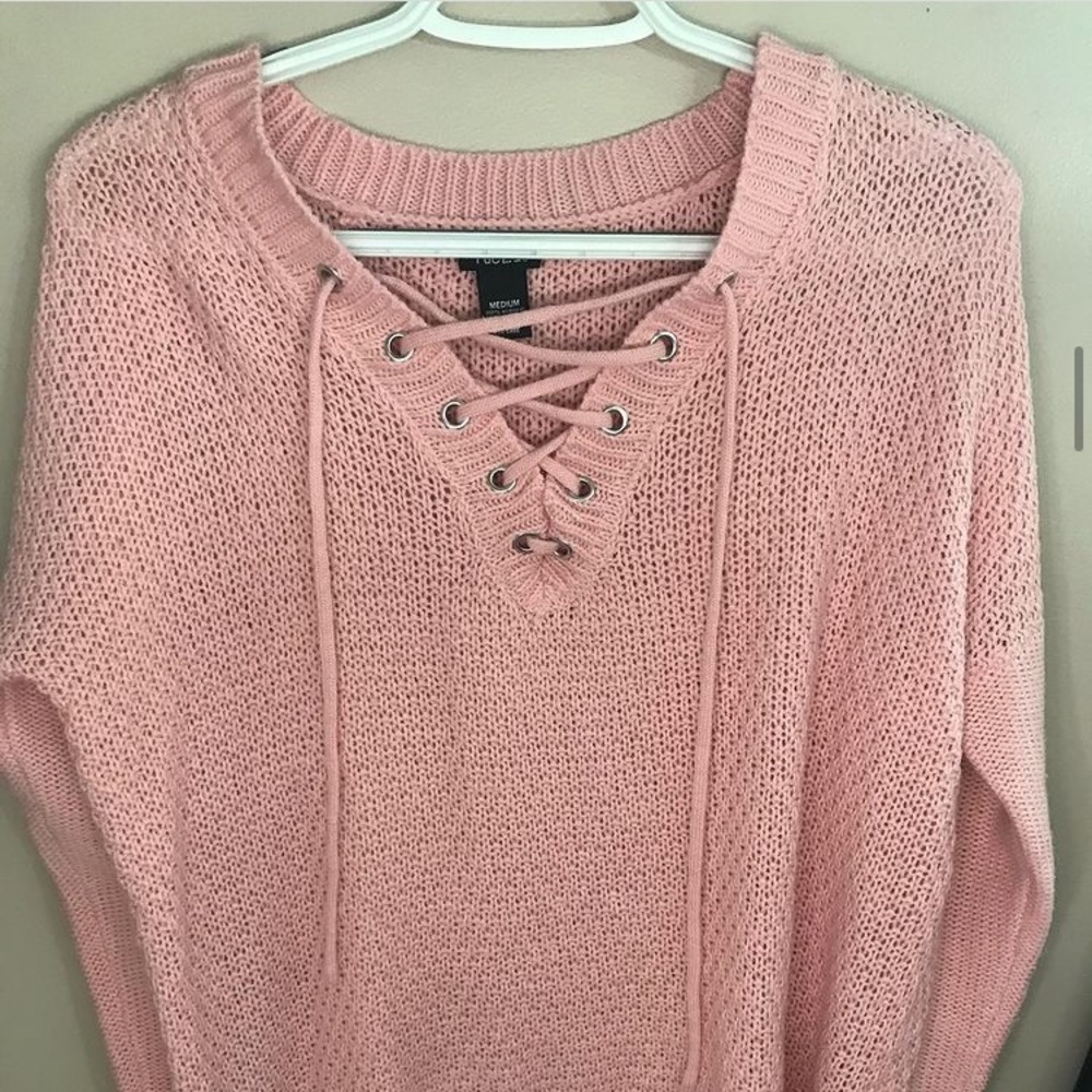 pale pink sweater